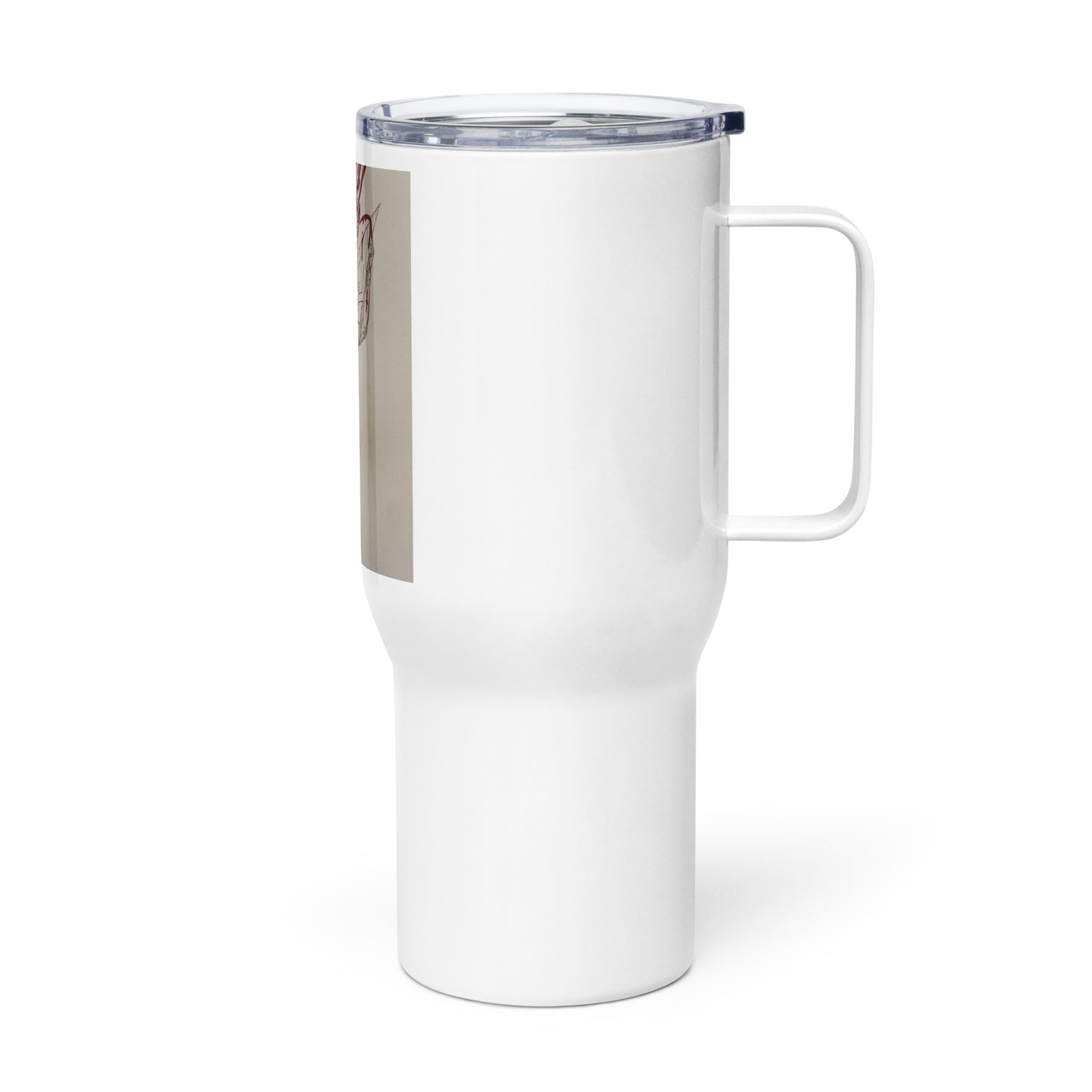 Travel mug with a handle